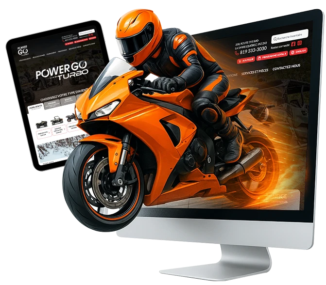 Powersports motorcycle hero